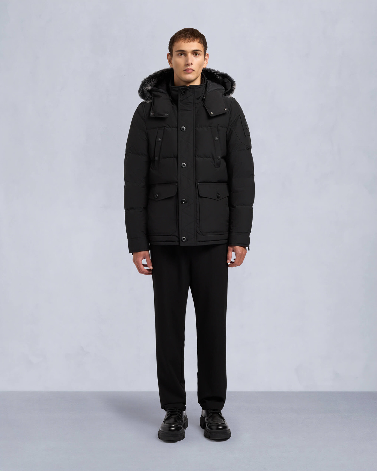 Moose Knuckles - M33MJ122S - Onyx Round Island Shearling Down Jacket - MENS - - Front Category