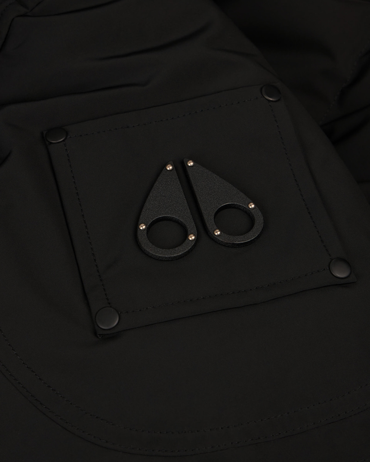 Moose Knuckles - M33MJ122S - Onyx Round Island Shearling Down Jacket - MENS - Black / Black Shearling - Detail1