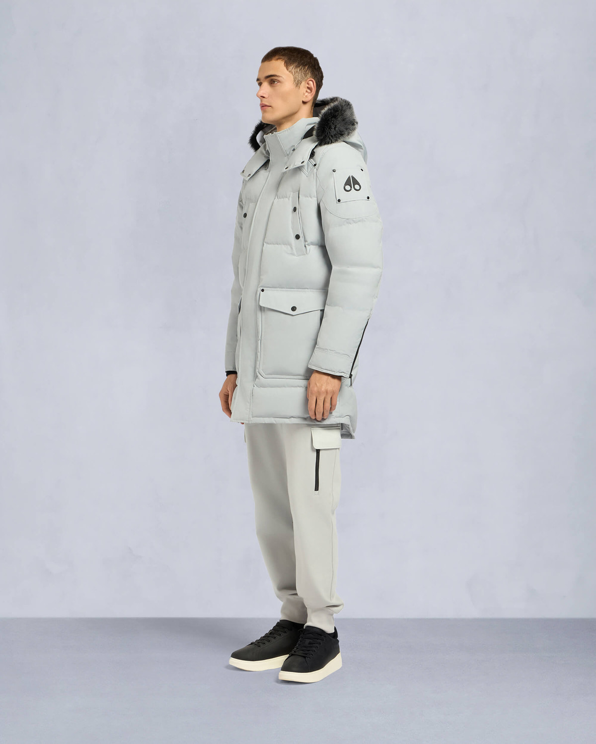 Moose Knuckles - M33MP210S - Onyx Shearling Big Ridge Parka - MENS - Grey birch / ice sgerling - Front