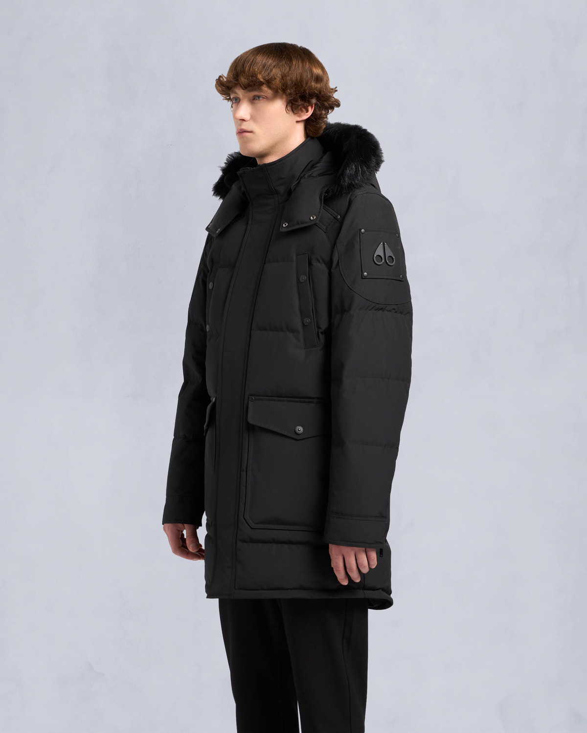 Moose Knuckles - M33MP210S - Onyx Shearling Big Ridge Parka - MENS - Black / Black Shearling - Front