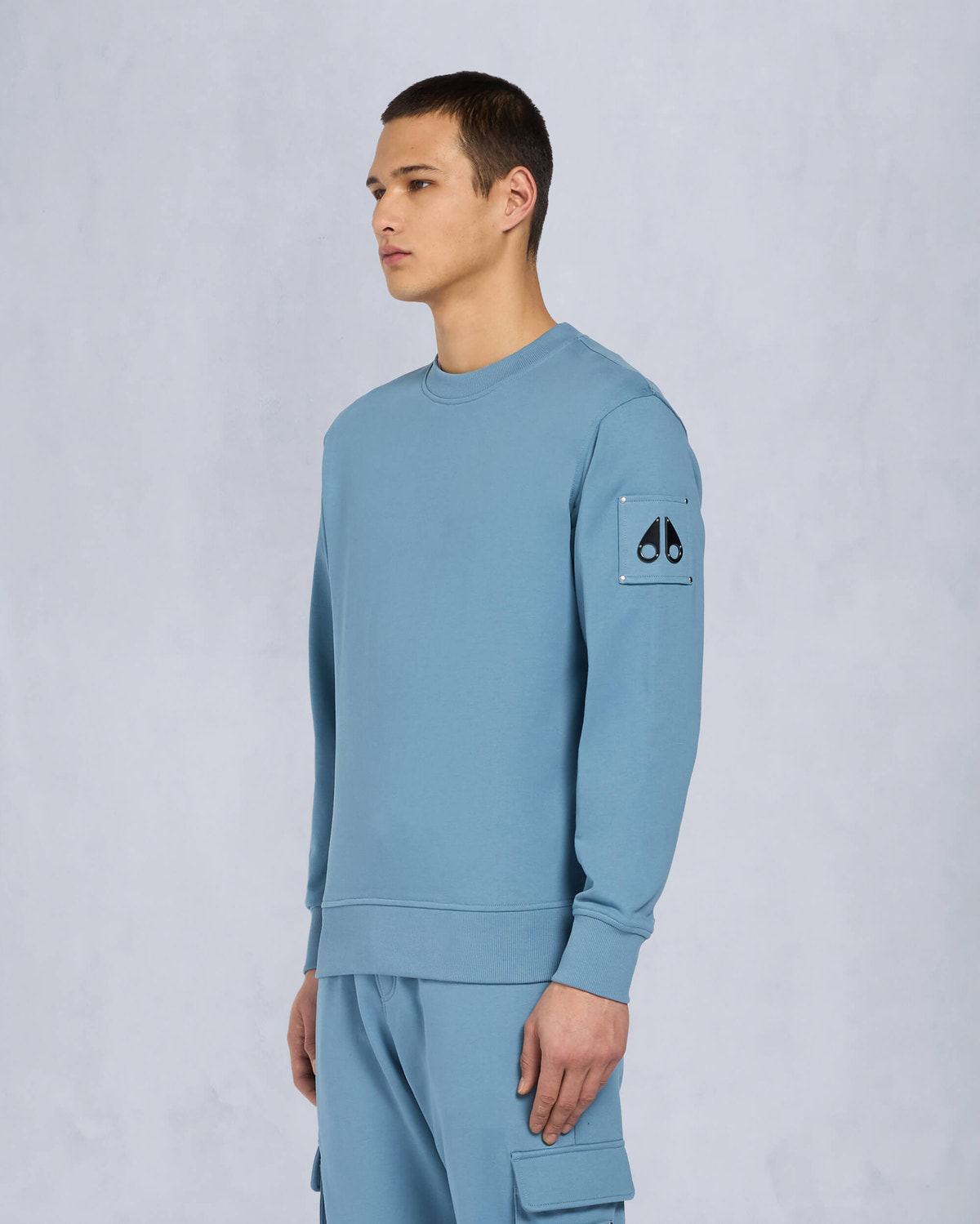 Moose Knuckles Mens Hartsfield Sweatshirt SEA M33MS706 Front