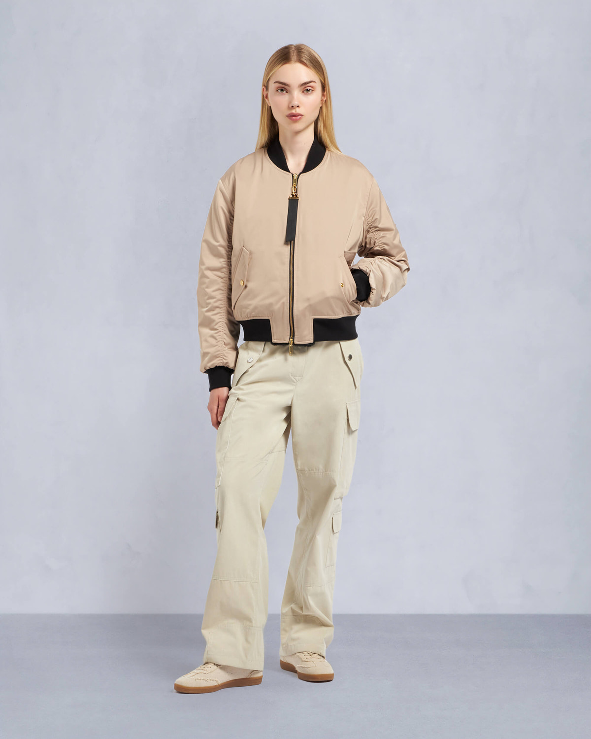 Moose Knuckles - M34LB022G - Gold Series Reversible Jet Bomber Jacket - WOMENS - Champagne - Front Category
