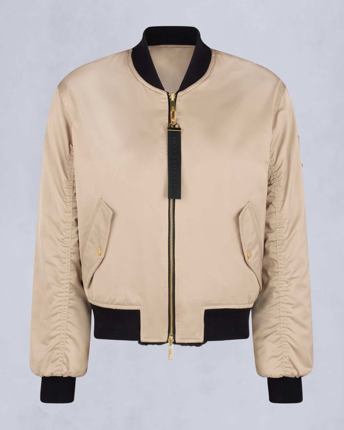 Moose Knuckles - M34LB022G - Gold Series Reversible Jet Bomber Jacket - WOMENS - Champagne - GM