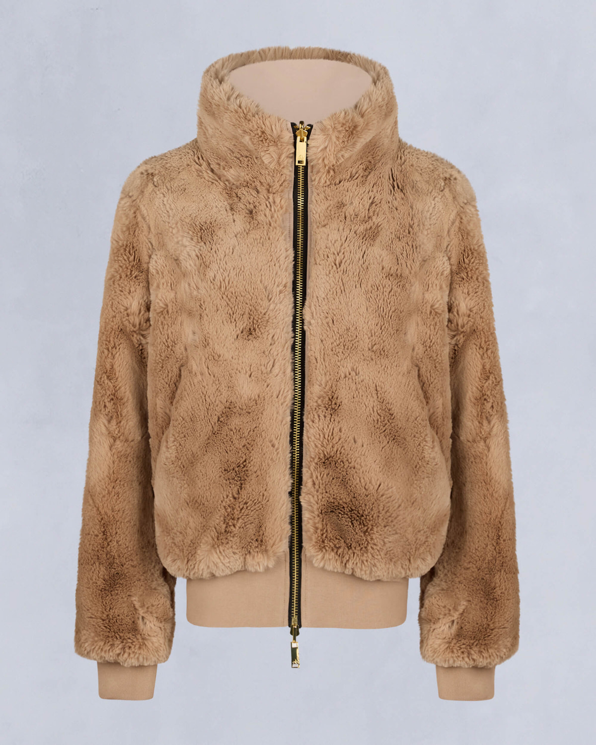 Moose Knuckles Womens Gold Series Debbie Bunny Bomber Jacket Champagne M34LB023G Detail7