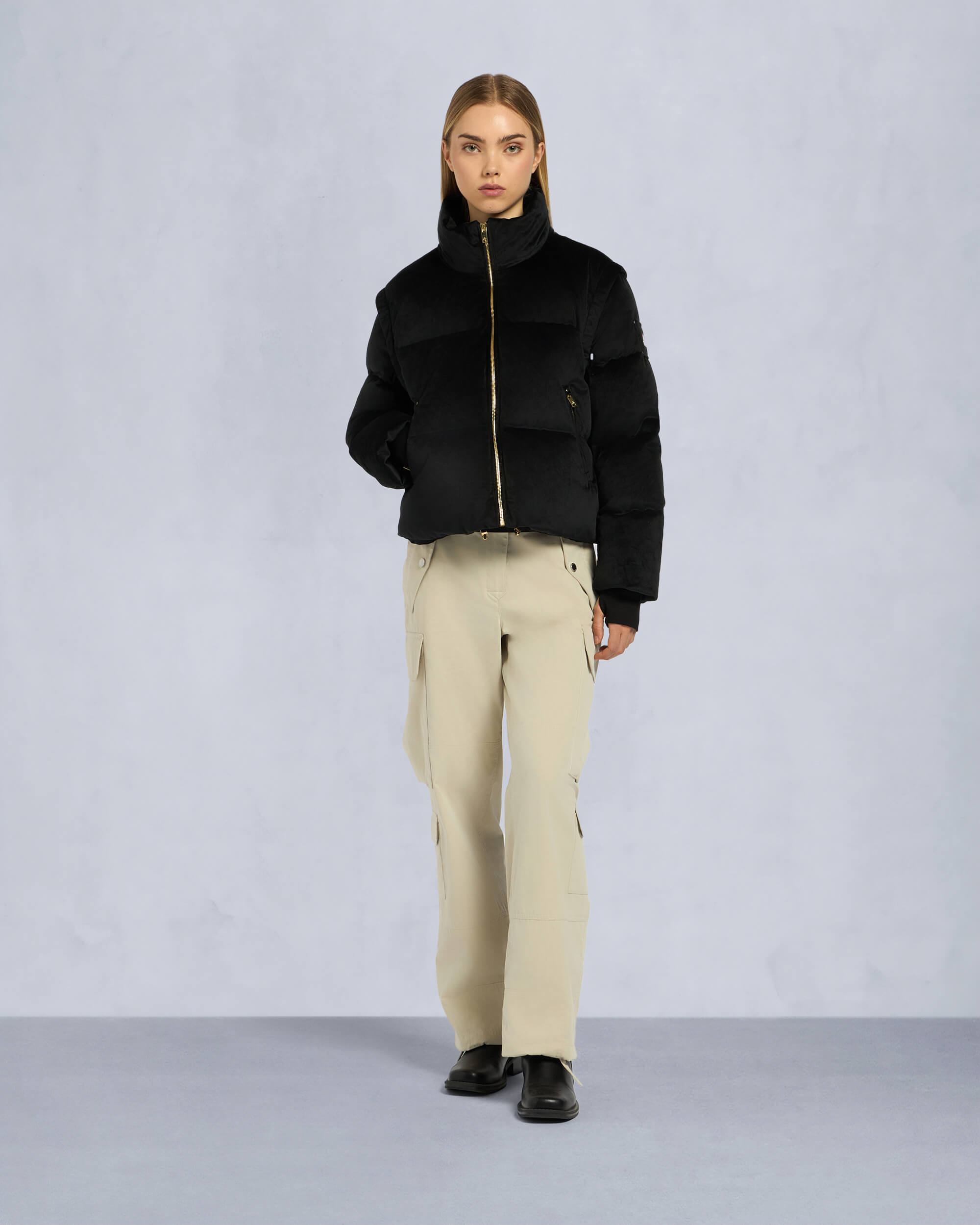 Moose Knuckles - M34LJ194G - Gold Series Misti Velour Puffer - WOMENS - Black - Detail3