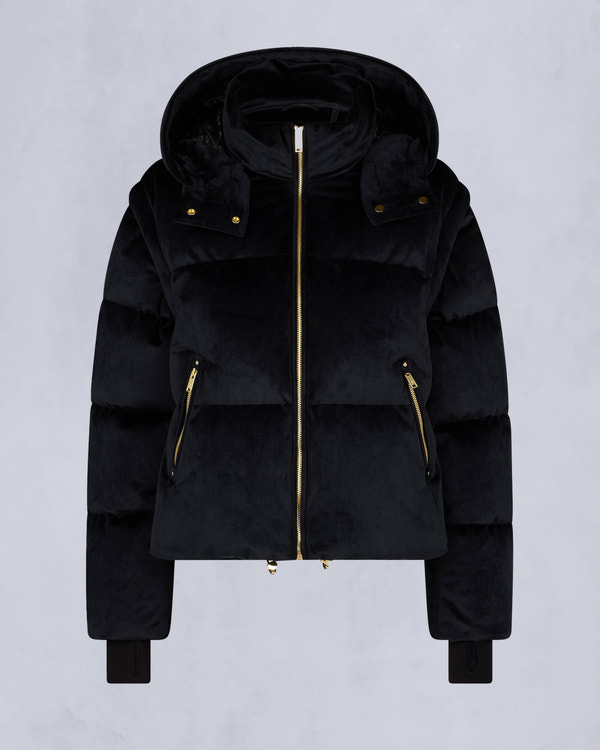 Moose Knuckles - M34LJ194G - Gold Series Misti Velour Puffer - WOMENS - Black - GM
