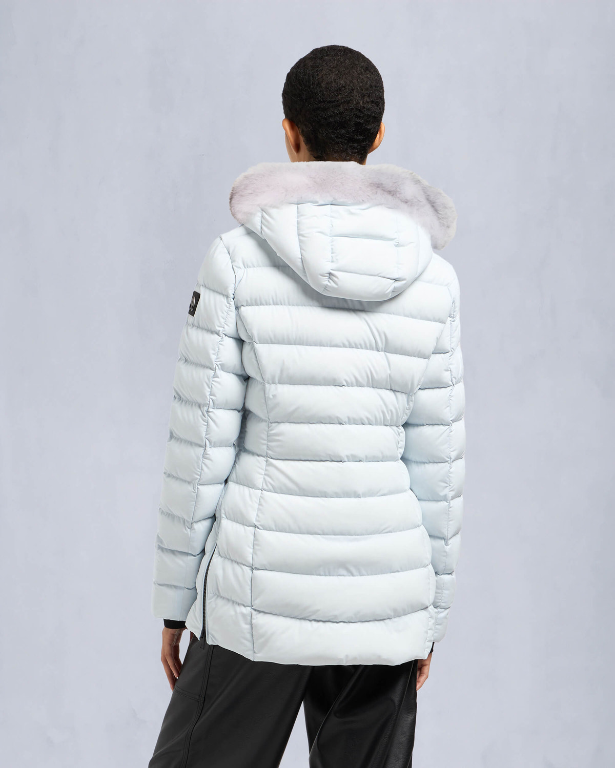 Moose Knuckles - M34LJ206S - Roselawn Jacket - WOMENS - Oxygen / natural shearling - Back