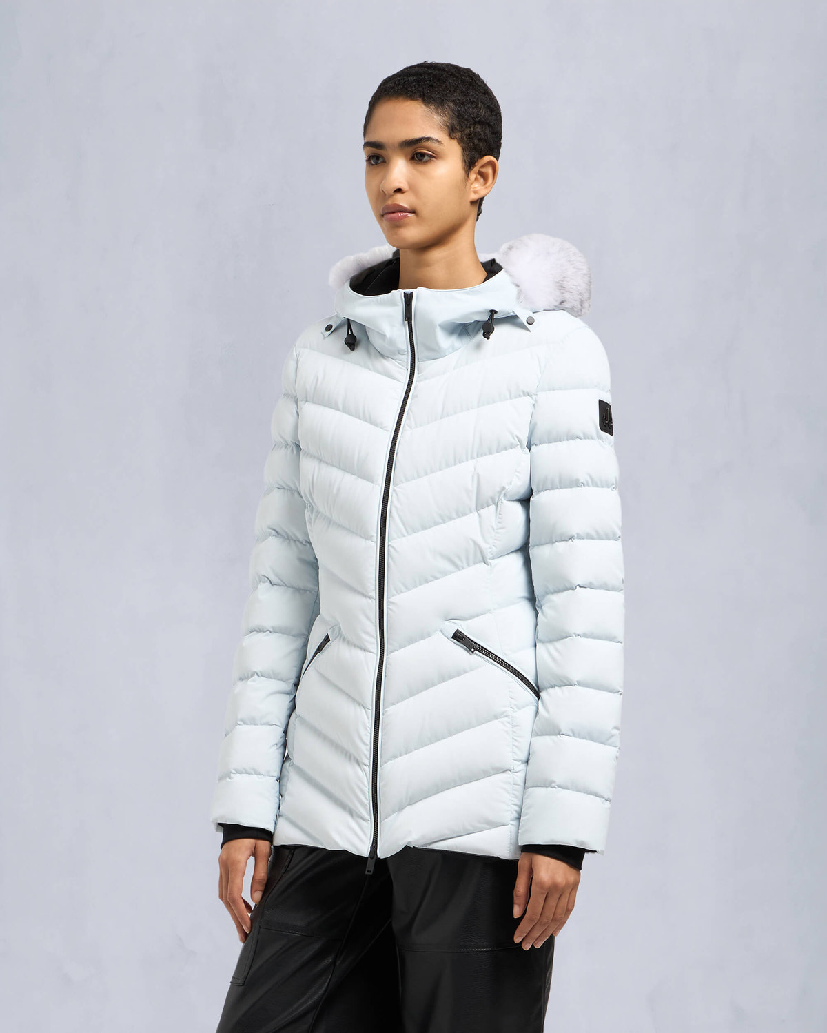 Moose Knuckles - M34LJ206S - Roselawn Jacket - WOMENS - Oxygen / natural shearling - Front
