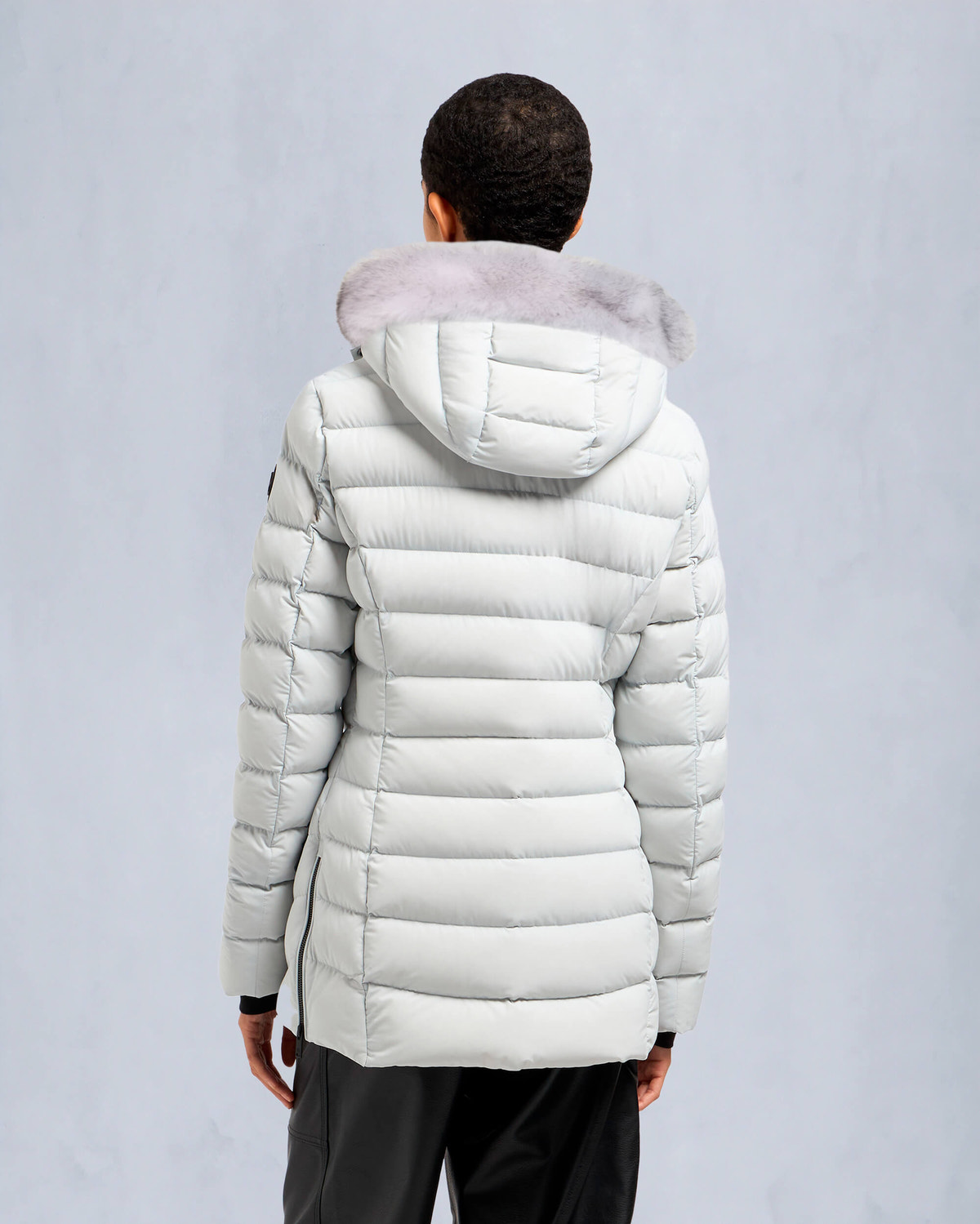 Moose Knuckles - M34LJ206S - Roselawn Jacket - WOMENS - Stone / natural shearling - Back