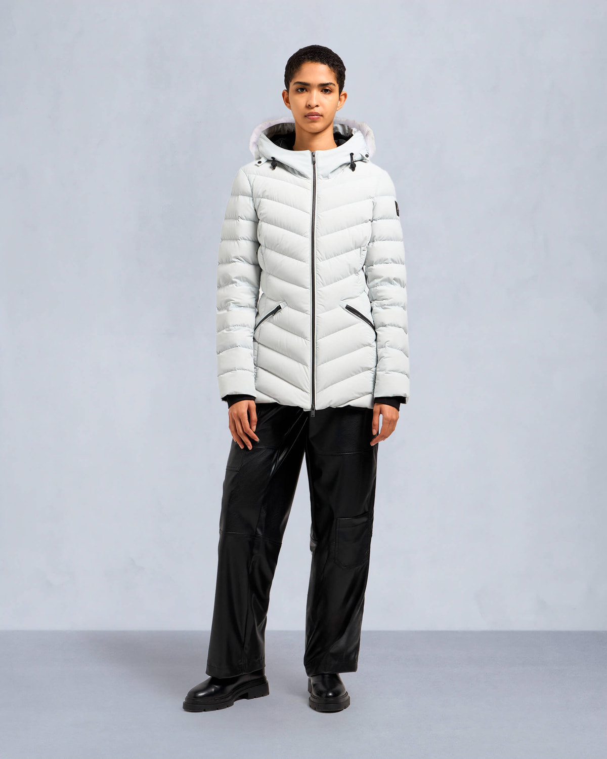 Moose Knuckles - M34LJ206S - Roselawn Jacket - WOMENS - Stone / natural shearling - Front Category