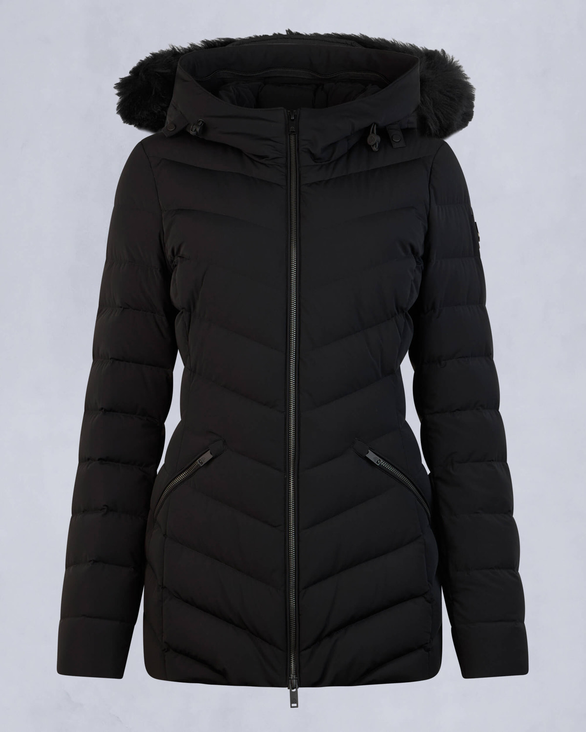 Moose Knuckles Womens Roselawn Jacket Black / Black Shearling M34LJ206S - GM
