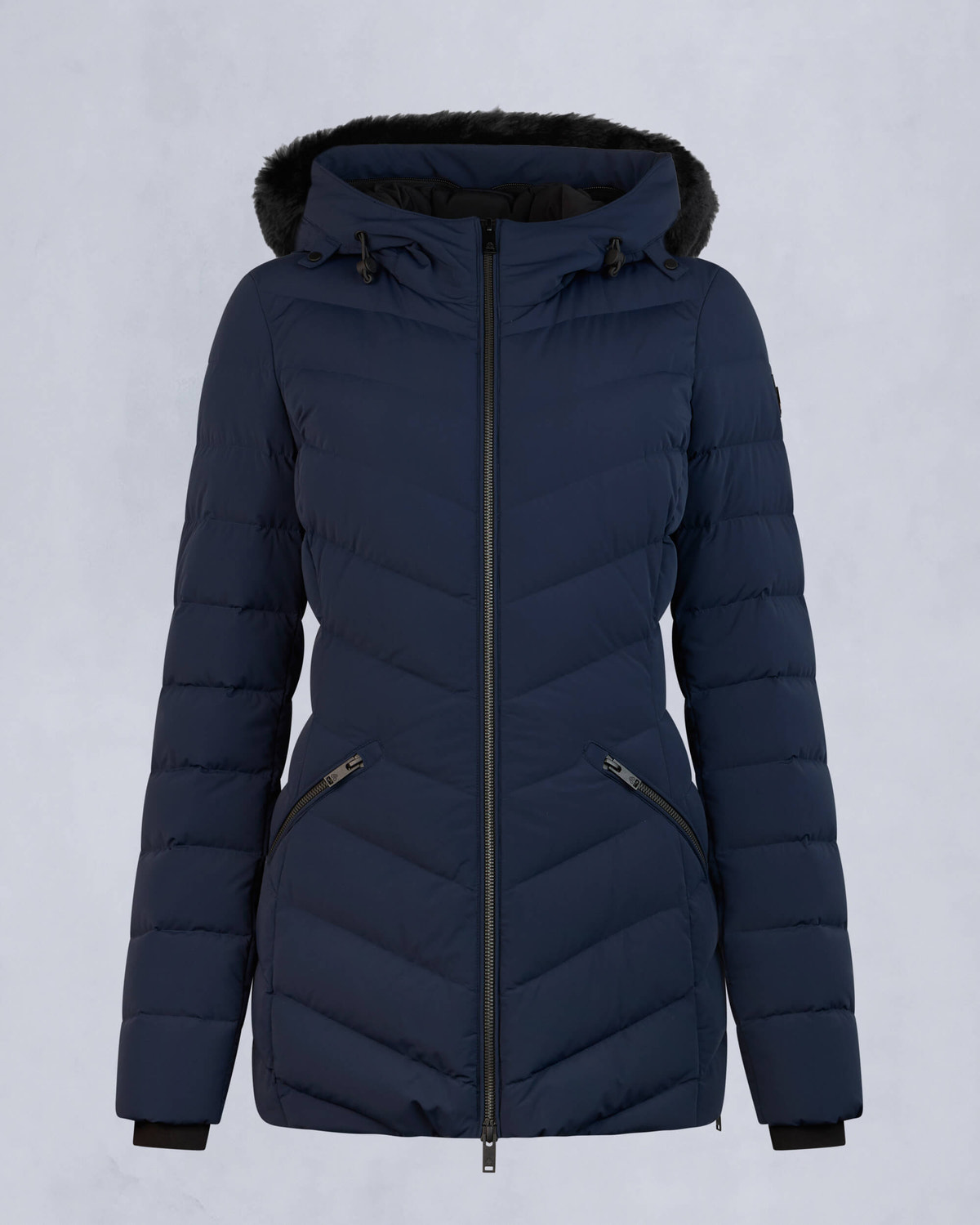Moose Knuckles Womens Roselawn Jacket Navy / Black Shearling M34LJ206S - GM