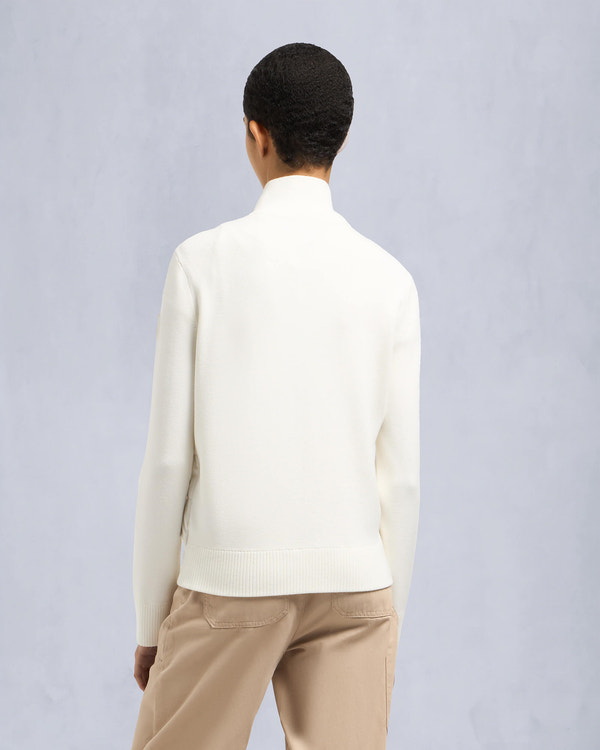 Moose Knuckles - M34LK650 - Josephine Hybrid Sweater - WOMENS - Plaster - Back