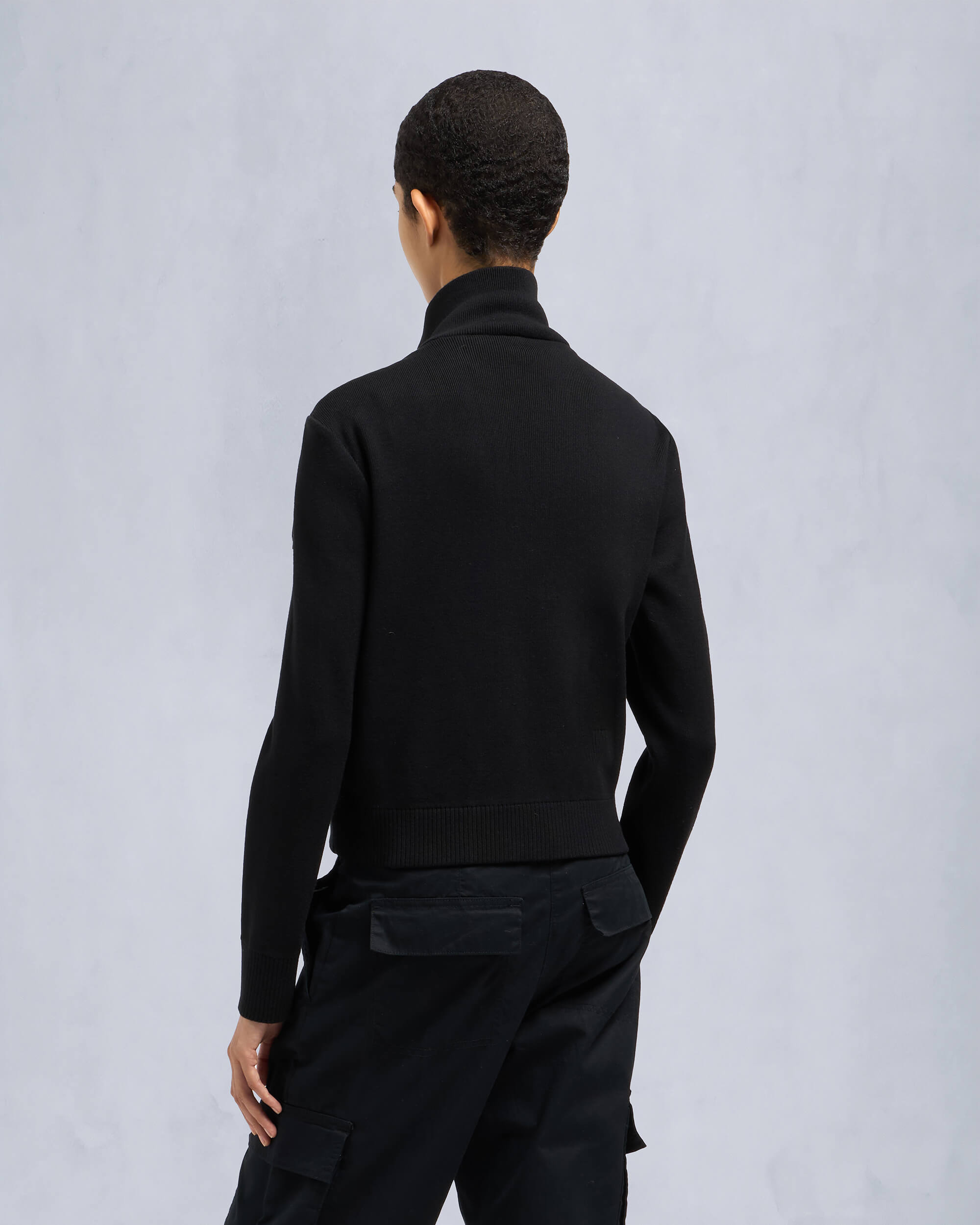 Moose Knuckles - M34LK650 - Josephine Hybrid Sweater - WOMENS - Black - Back