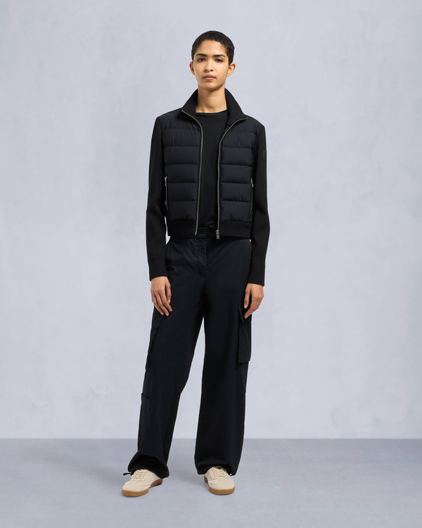 Moose Knuckles - M34LK650 - Josephine Hybrid Sweater - WOMENS - Black - Front Category