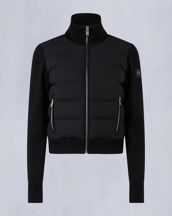 Moose Knuckles - M34LK650 - Josephine Hybrid Sweater - WOMENS - Black - GM