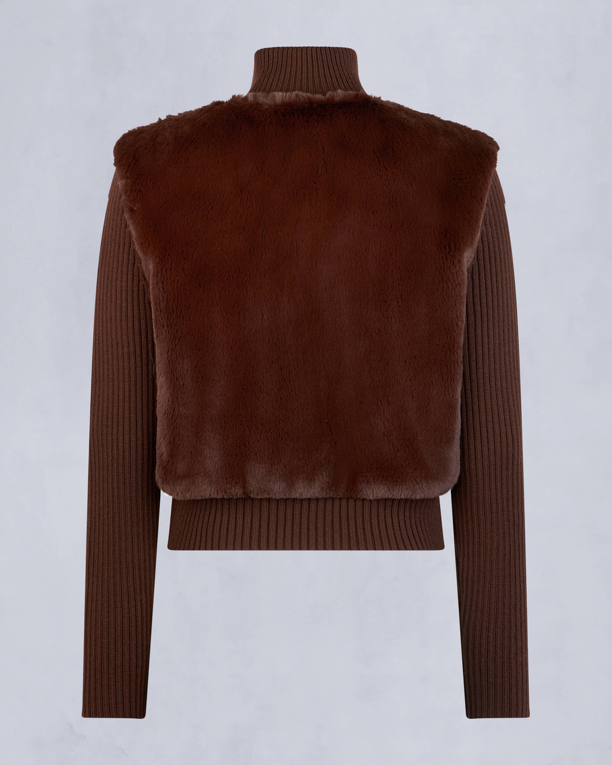 Moose Knuckles Womens Dua Bunny Wool Blend Sweater Coffee M34LK656 Detail2