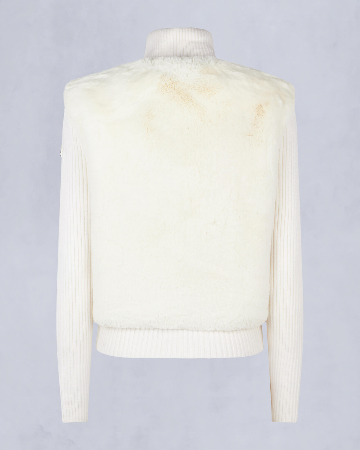 Moose Knuckles Womens Dua Bunny Wool Blend Sweater Milky Way M34LK656 Detail2