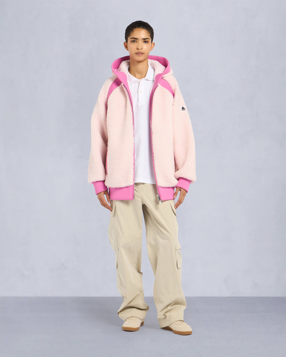 Moose Knuckles - M34LS617 - Holland Sherpa Hoodie - WOMENS - Heaven - Front Category