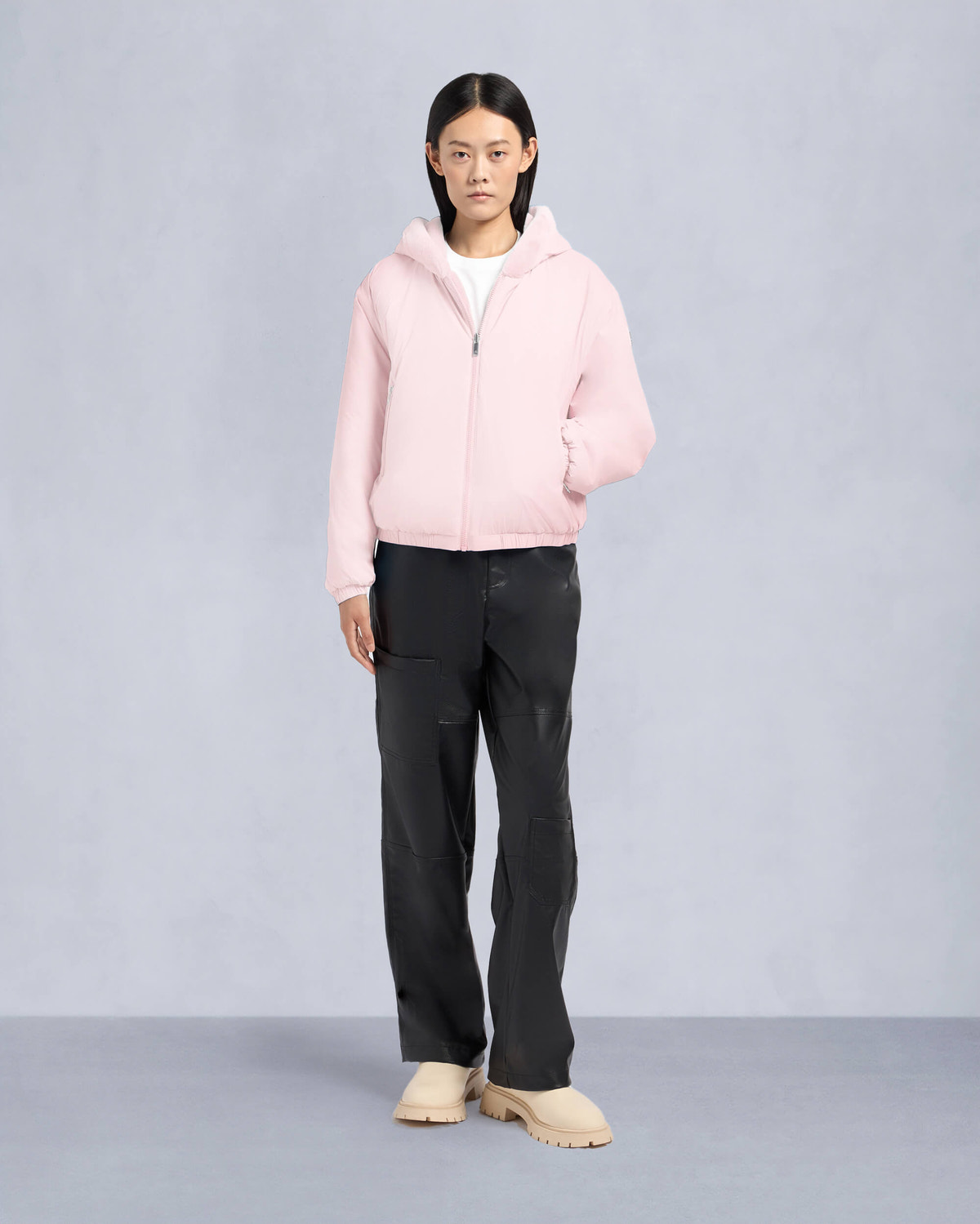 Moose Knuckles Womens Eaton Reversible Bunny Heaven / heaven M34LS652 Detail3