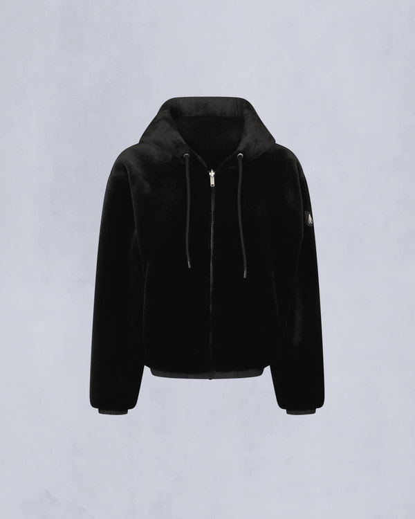 Moose Knuckles - M34LS652 - Eaton Reversible Bunny - WOMENS - Black / Shiny Black - Detail7