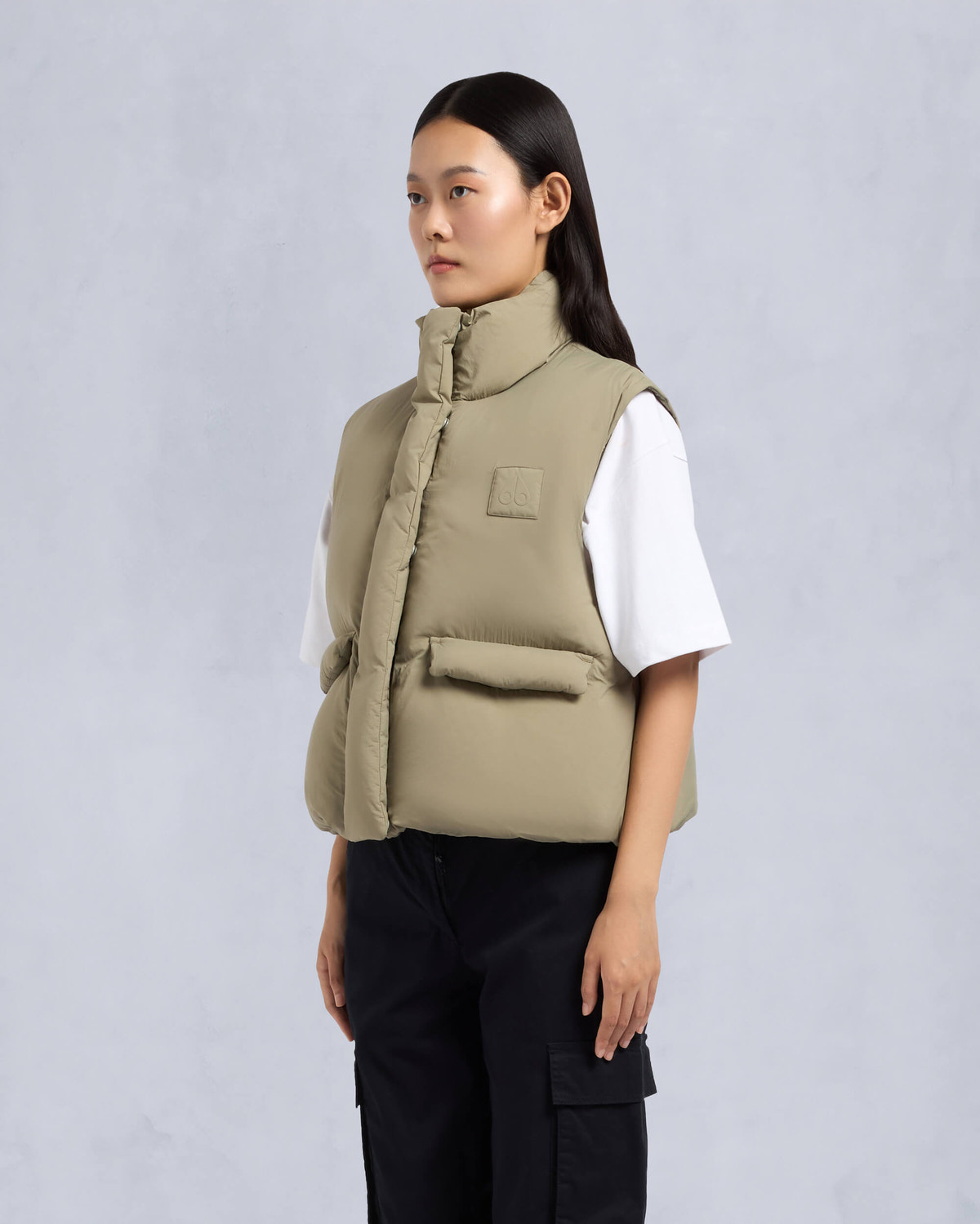 Moose Knuckles Womens Duvet Katrina Vest Sage M34LV459 Front