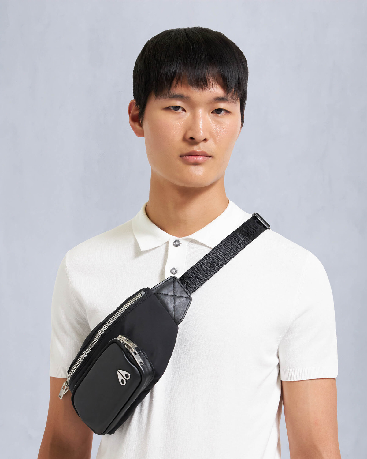 Moose Knuckles - M34MA522 - Logo Waist Bag - ACCESSORIES - Black - Front