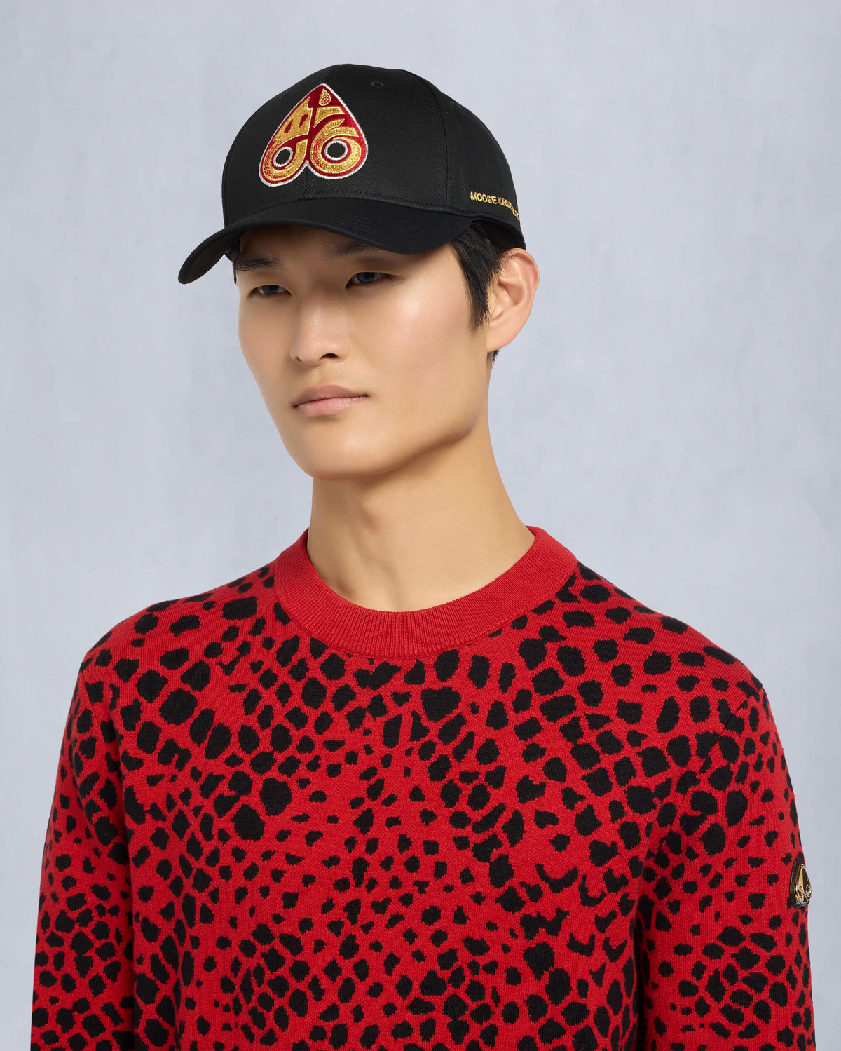 Moose Knuckles Accessories LUNAR NEW YEAR LOGO CAP Black M34MA564CN Front
