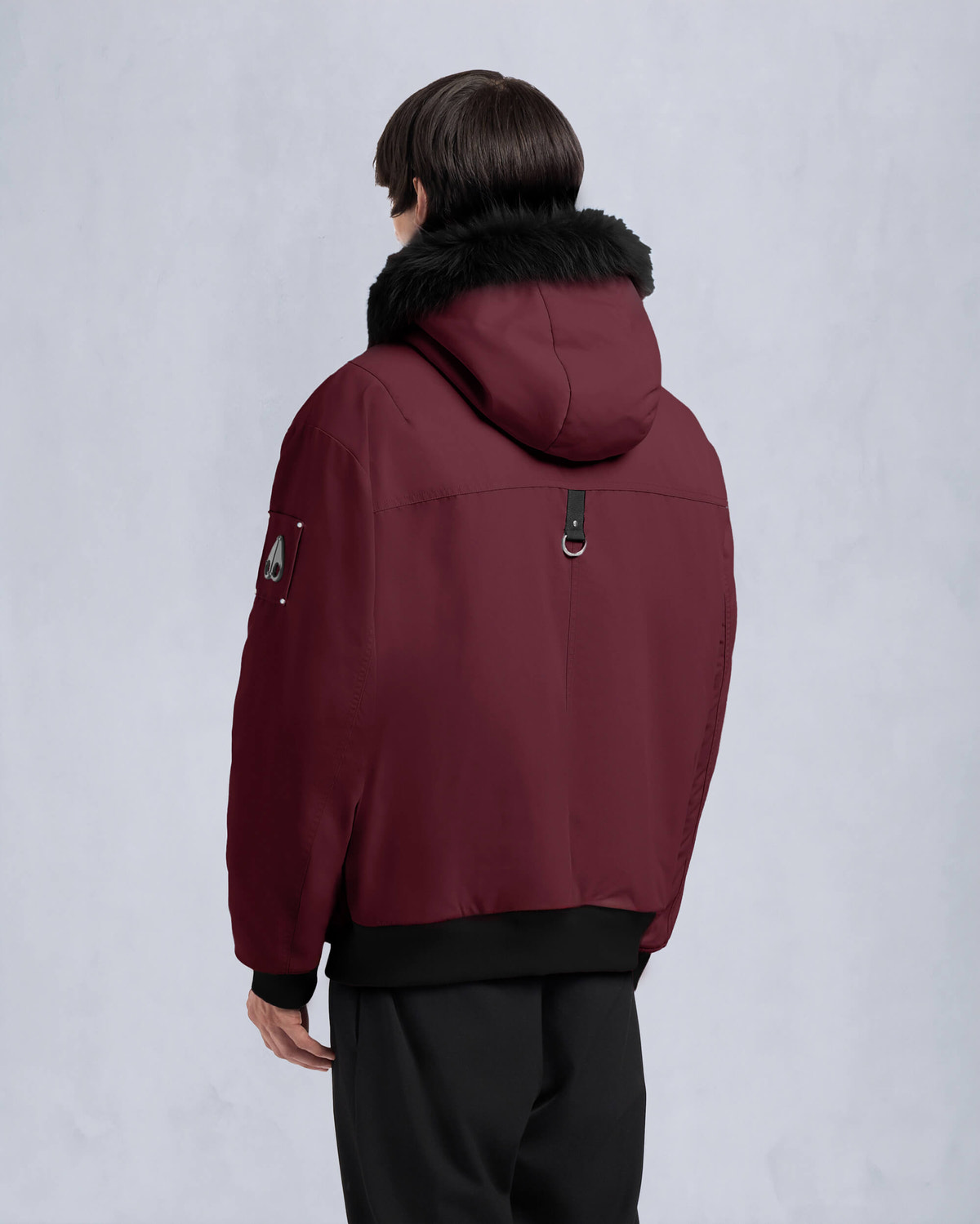 Moose Knuckles - M34MB027S - Denali Bomber Jacket - MENS - Beet /black sherling - Back