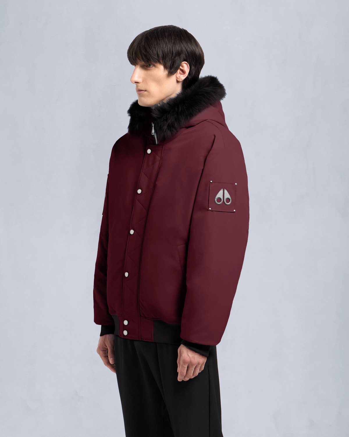 Moose Knuckles - M34MB027S - Denali Bomber Jacket - MENS - Beet /black sherling - Front