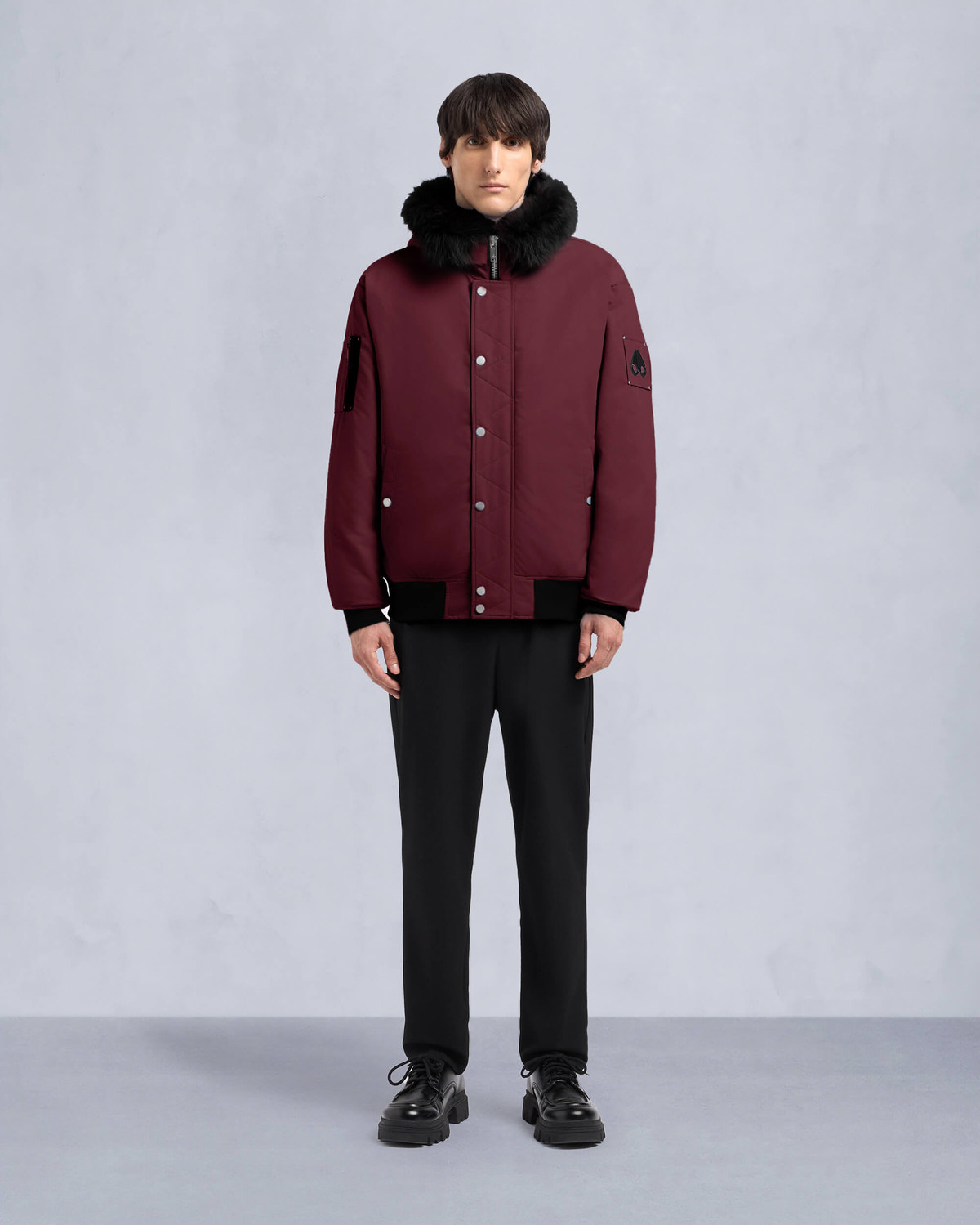 Moose Knuckles - M34MB027S - Denali Bomber Jacket - MENS - Beet /black sherling - Front Category