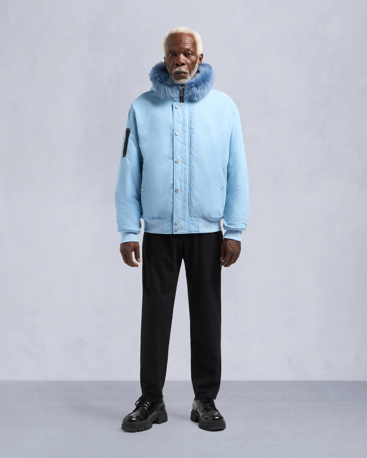 Moose Knuckles - M34MB027S - Denali Bomber Jacket - MENS - Rain / rain sherling - Front Category
