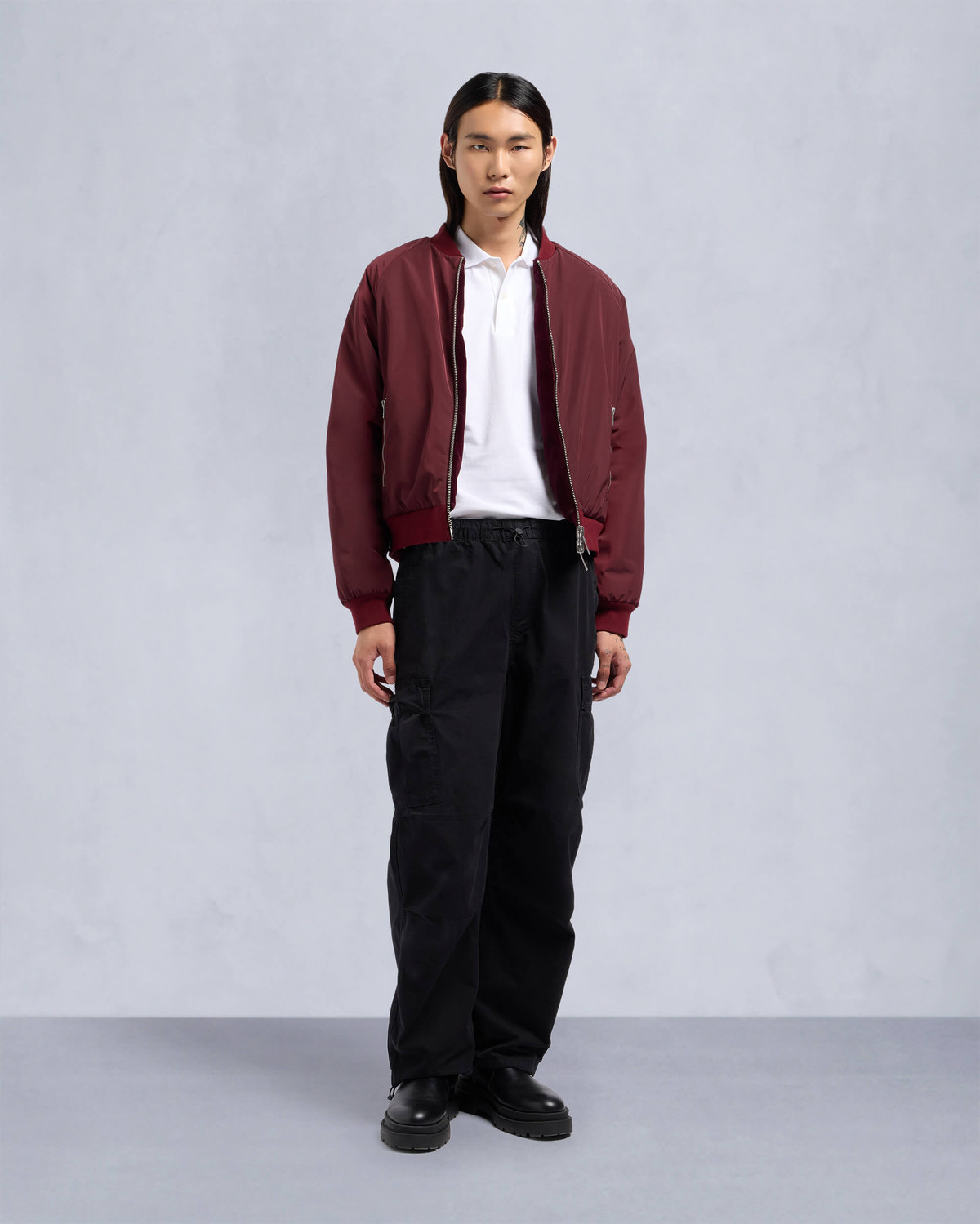 Moose Knuckles - M34MB029 - Reversible Bunny Bomber Jacket - MENS - Beet / beet - Front Category