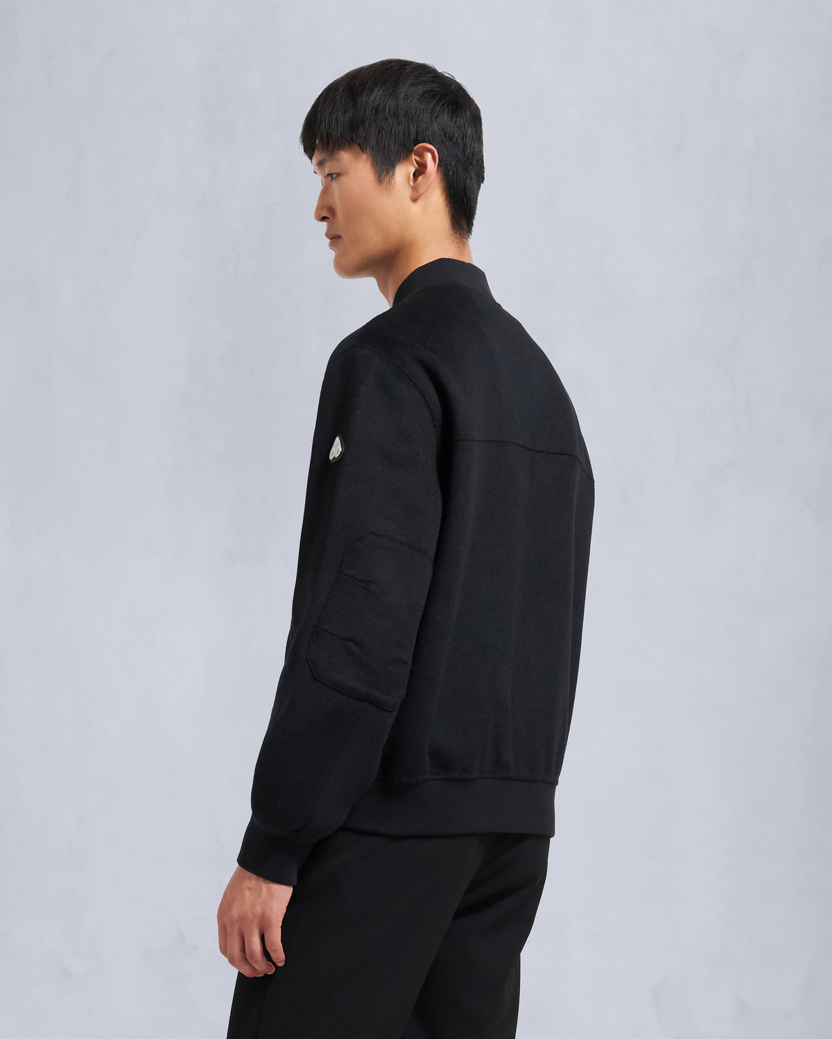 Moose Knuckles - M34MB046 - Alder Cashmere-Wool Bomber Jacket - MENS - Black / charcol - Back