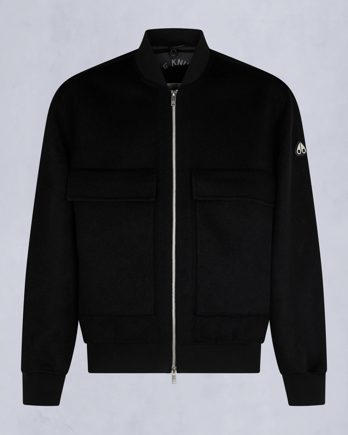 Moose Knuckles - M34MB046 - Alder Cashmere-Wool Bomber Jacket - MENS - Black / charcol - GM