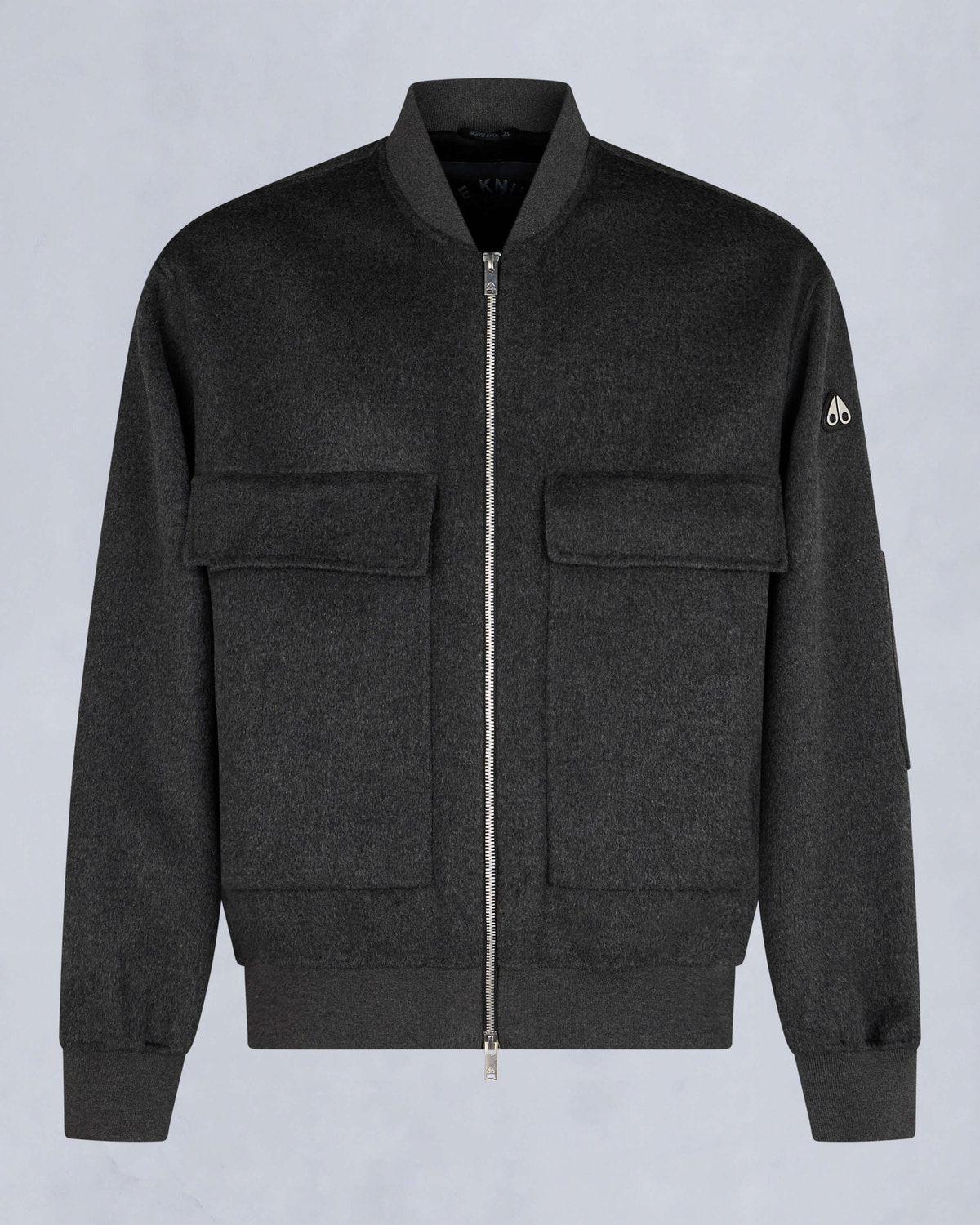 Moose Knuckles - M34MB046 - Alder Cashmere-Wool Bomber Jacket - MENS - Charcoal /black - GM