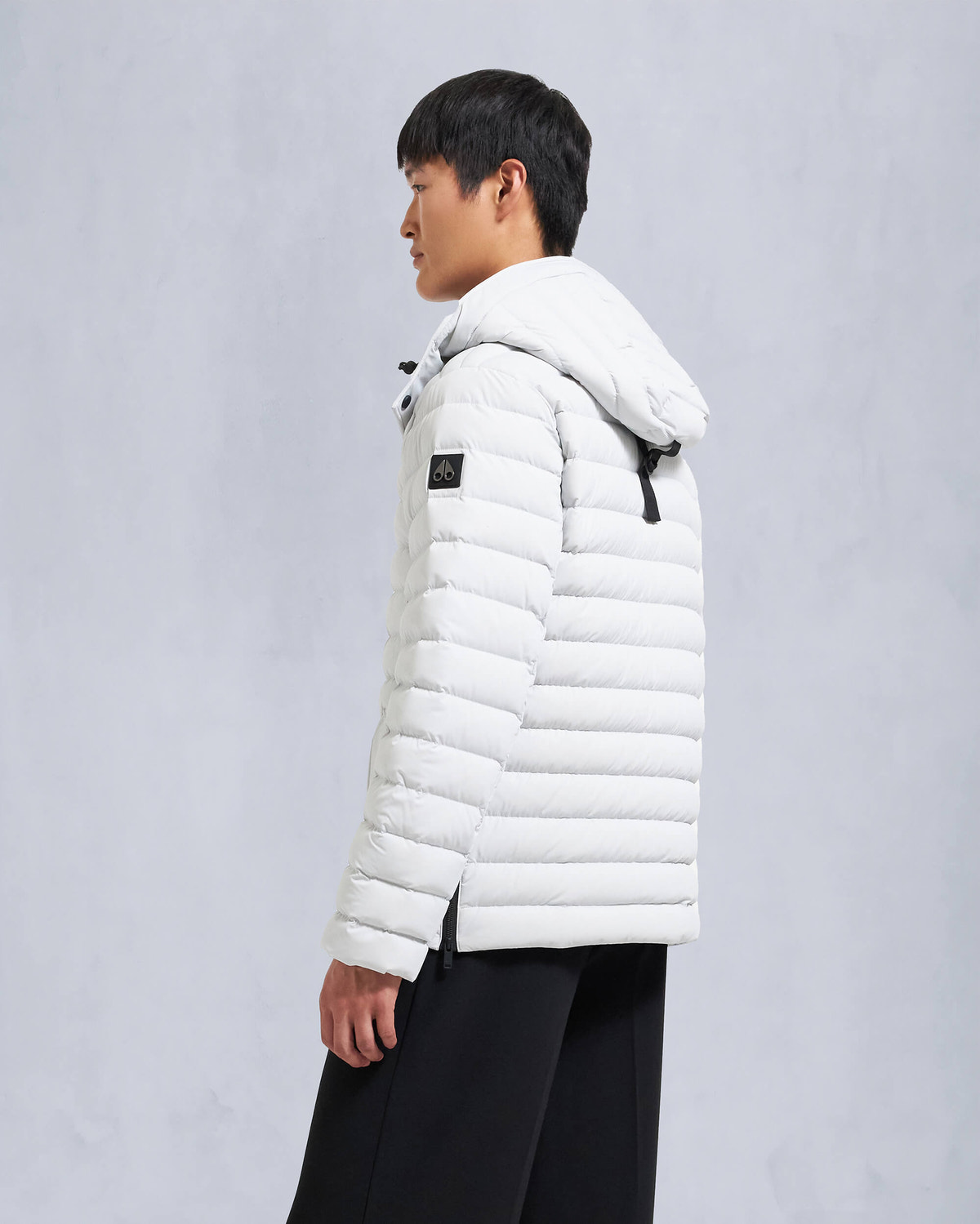 Moose Knuckles Mens Greystone Down Jacket Stone M34MJ111 Back