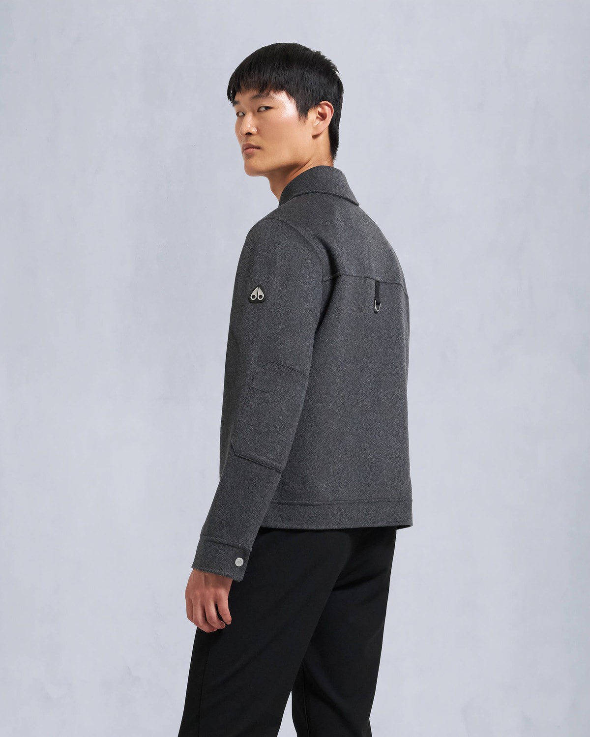 Moose Knuckles - M34MJ216 - Jacques Wool Shirt Jacket - MENS - Charcoal - Back