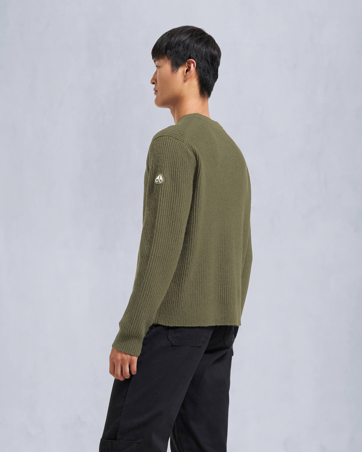 Moose Knuckles - M34MK665 - Ivo Sweater - MENS - Moss - Back