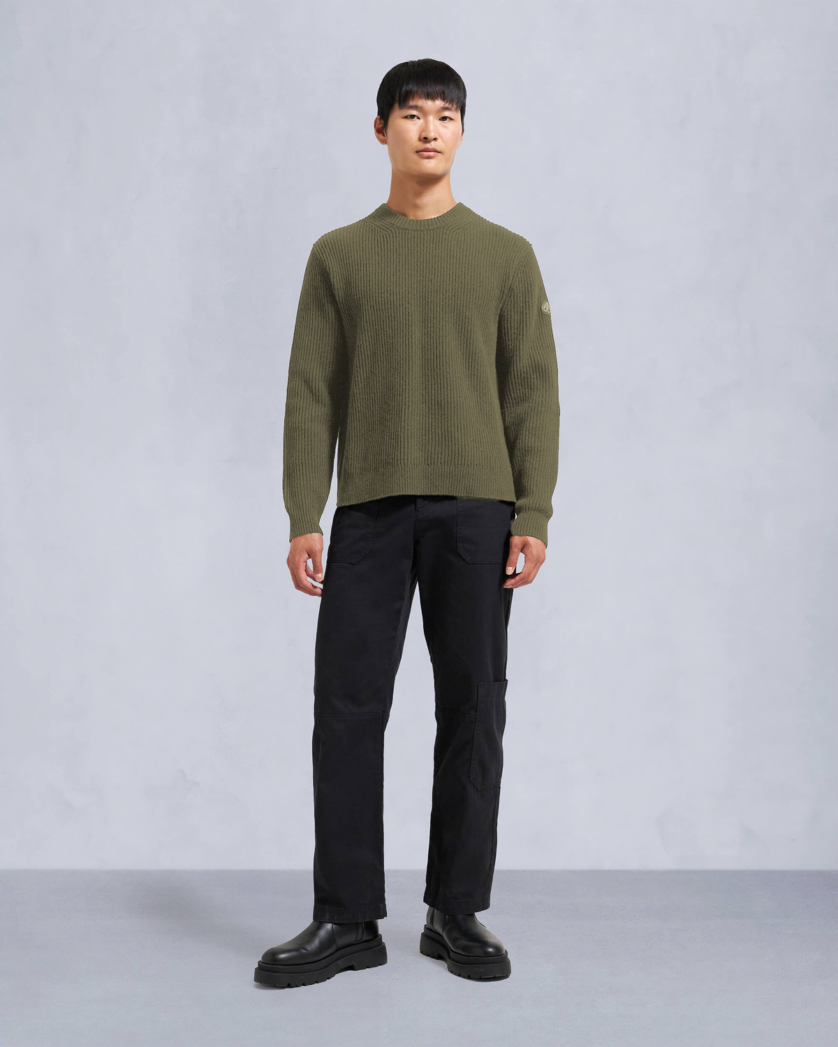 Moose Knuckles - M34MK665 - Ivo Sweater - MENS - Moss - Front Category