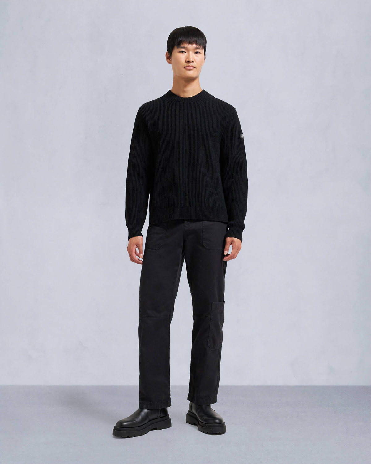Moose Knuckles - M34MK665 - Ivo Sweater - MENS - Black - Front Category