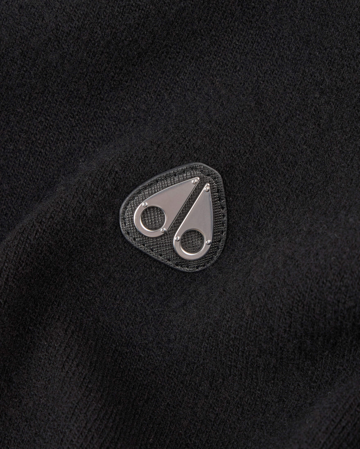 Moose Knuckles Mens Jog Falls Cashmere-Merino Sweater Black M34MK672 Detail1