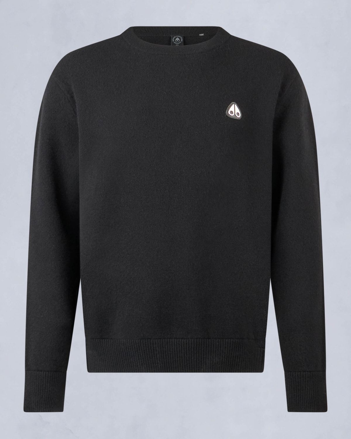 Moose Knuckles Mens Jog Falls Cashmere-Merino Sweater Black M34MK672 - GM