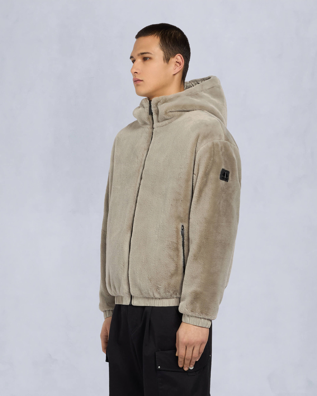 Moose Knuckles Mens Borden Reversible Monogram Bunny DUSK/DUSK MONO M34MS602 Detail4