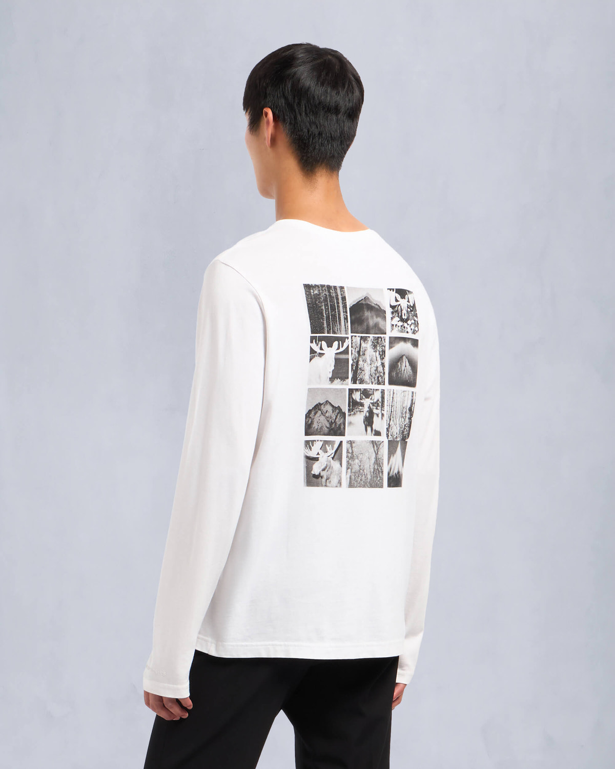 Moose Knuckles Mens Merapi Long Sleeve Tee White M34MT706 Back