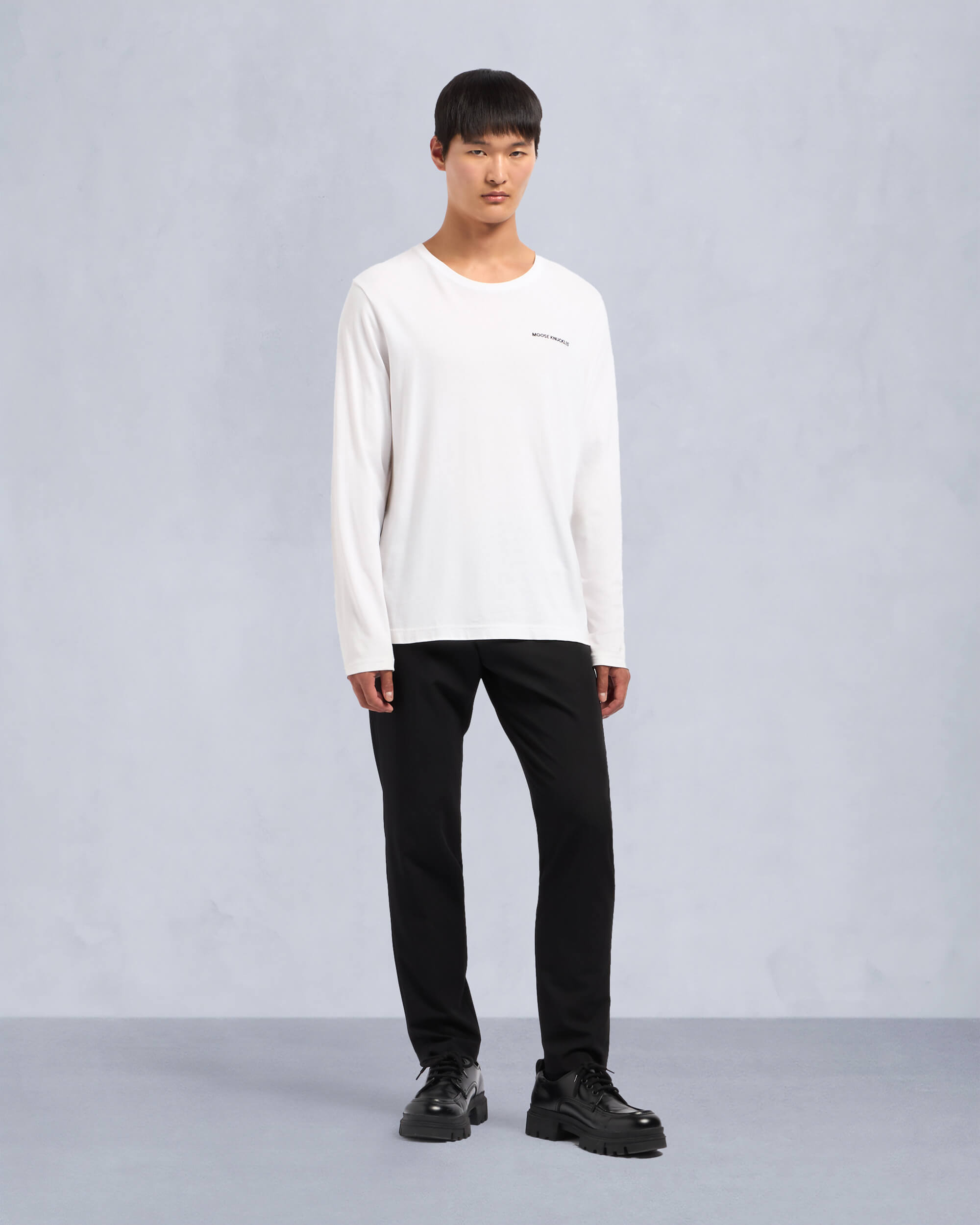 Moose Knuckles - M34MT706 - Merapi Long Sleeve Tee - MENS - White - Front Category