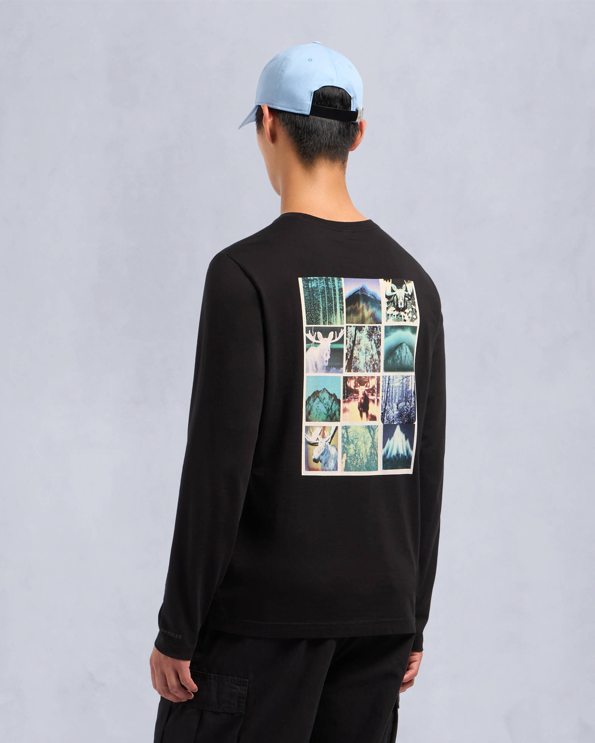 Moose Knuckles Mens Merapi Long Sleeve Tee Black M34MT706 Back