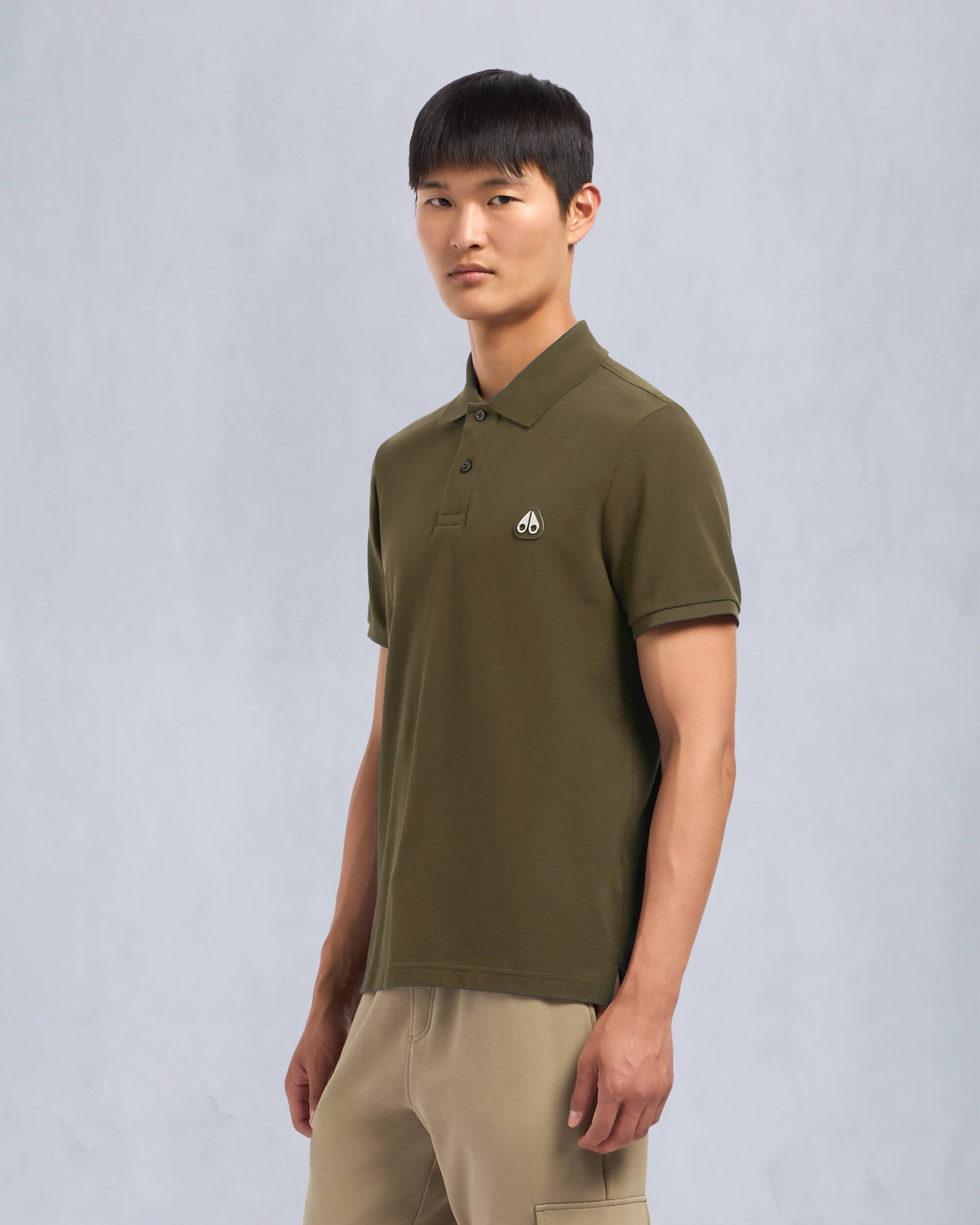 Moose Knuckles - M34MT712 - Everett Polo - MENS - Moss - Front