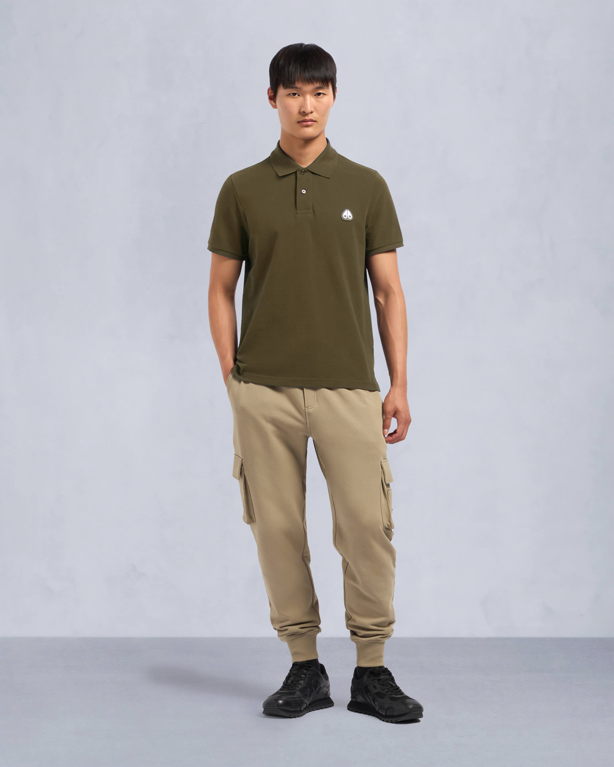 Moose Knuckles - M34MT712 - Everett Polo - MENS - Moss - Front Category