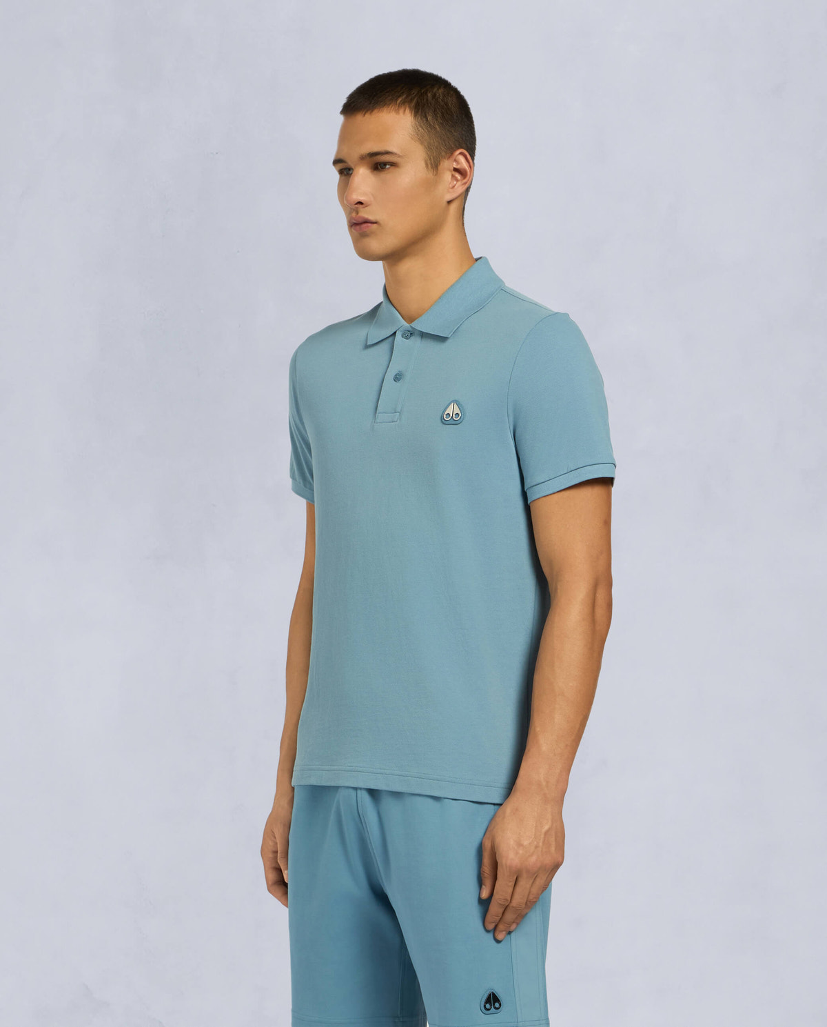 Moose Knuckles Mens Everett Polo SEA M34MT712 Front